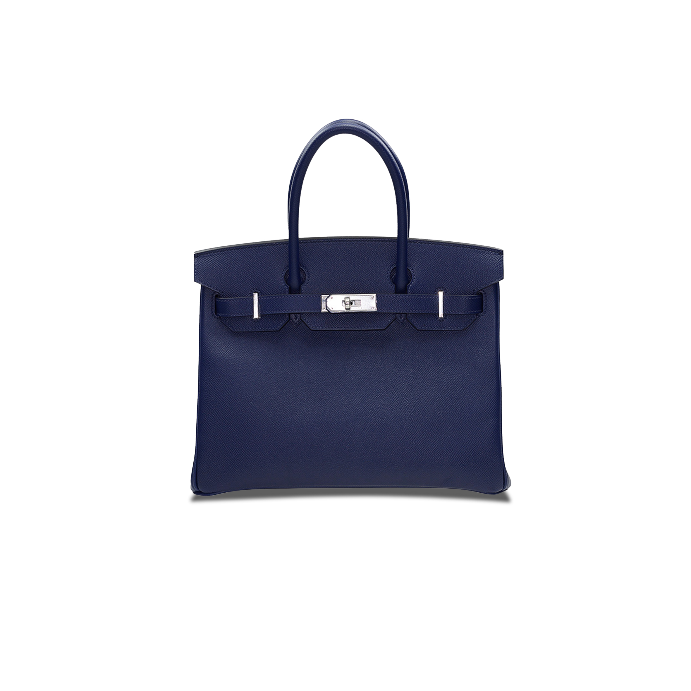 HERMES BIRKIN 30 TOGO LEATHER ROYAL BLUE SILVER BUCKLE BK3073EPSS (30*23*15cm)